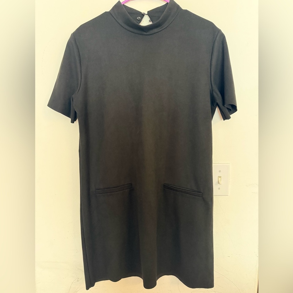 Zara Black Mini Dress with Short Sleeves